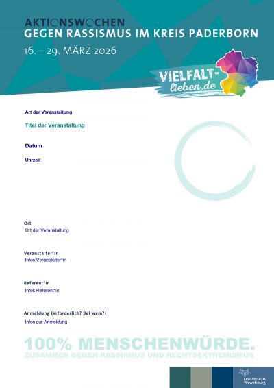 Abfrageformular Aktionswochen gegen Rassismus